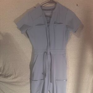 XS Fabletics Light Blue Scrub Jumpsuit